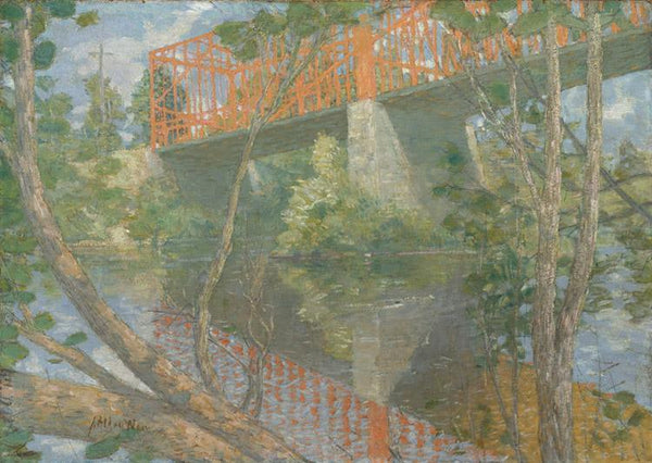 steve art gallery The Red Bridge julian alden weir 60x40cm