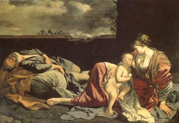 steve art gallery THe Rest on the Flight into Egypt Orazio Gentileschi