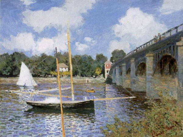 steve art gallery The road bridge at Argenteuil Claude Monet 60x79.7cm