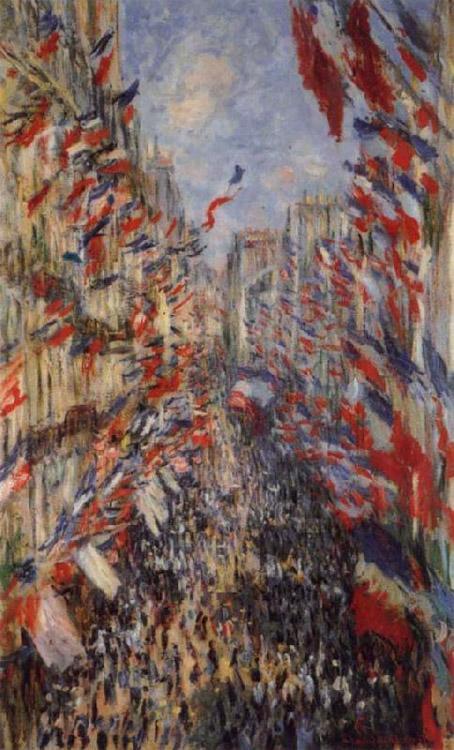 steve art gallery The Rue Montorgueil 3oth of June 1878 Claude Monet 80x40cm
