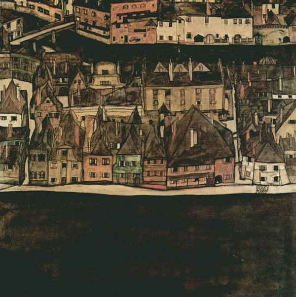 steve art gallery The Samll city III Egon Schiele 50x50cm