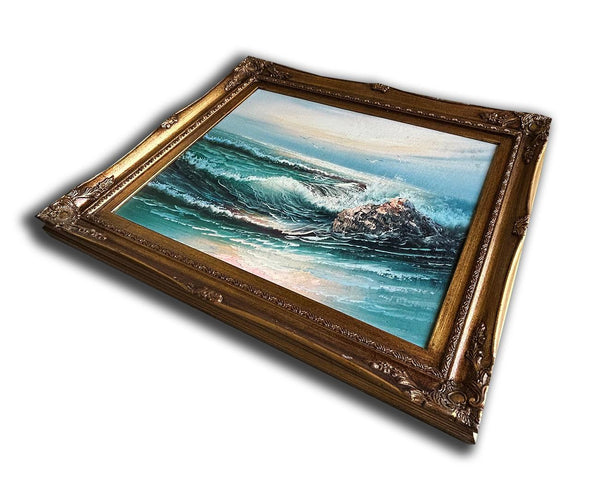 Steve Art Gallery The Sea Hand-painted Oil Painting 54x64 Cm Or 21x25 Ins