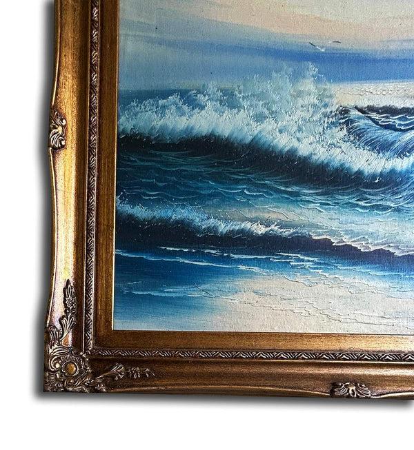 Steve Art Gallery The Sea Hand-painted Oil Painting 54x64 Cm Or 21x25 Ins