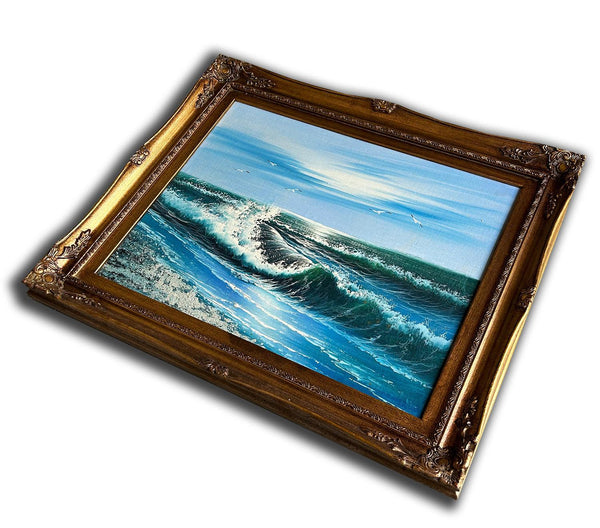 Steve Art Gallery The Sea Hand-painted Oil Painting 54x64 Cm Or 21x25 Ins