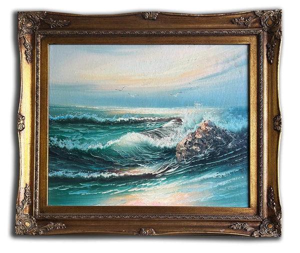 steve art gallery The sea hand-painted oil painting 54x64 cm or 21x25 ins