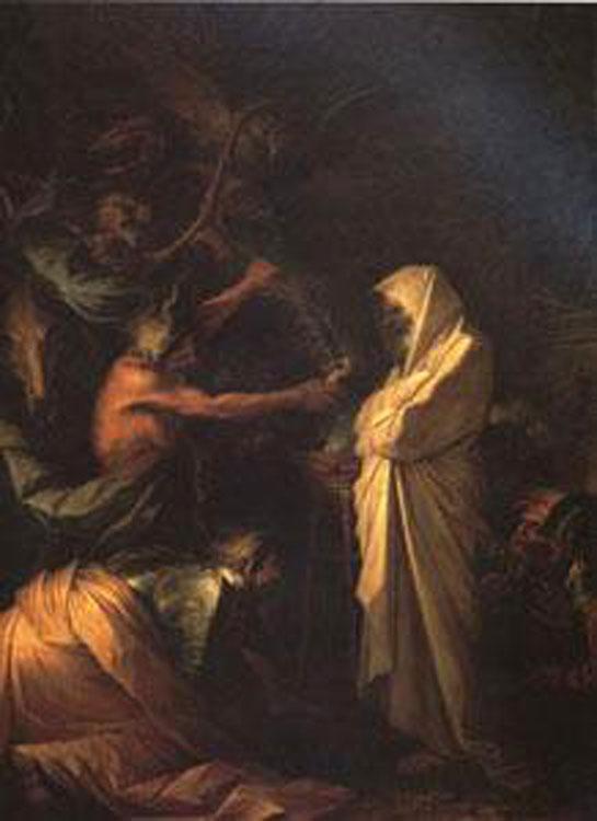 steve art gallery The Spirit of Samuel Called up before Saul Salvator Rosa 50x40cm