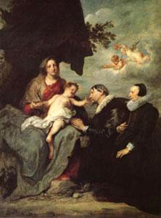 steve art gallery The Virgin and Child with Donors Anthony Van Dyck 50x40cm