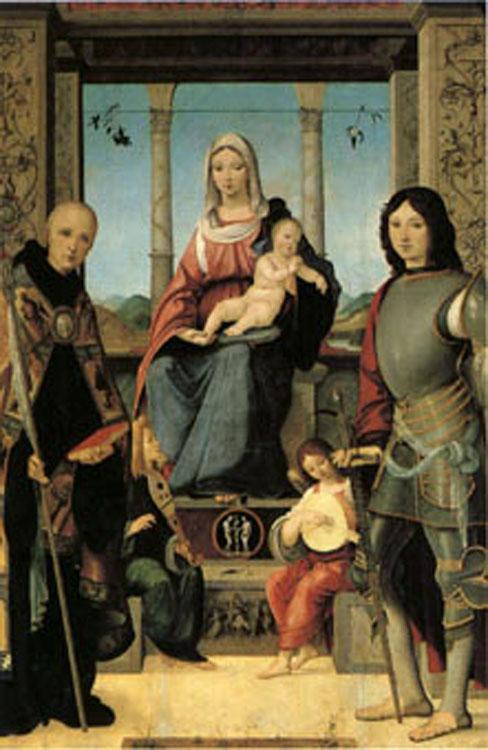 steve art gallery The Virgin and Child with Saints Benedict and Quent Francesco Marmitt
