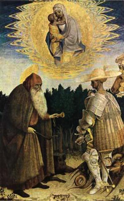 steve art gallery The Virgin and Child with the Saints George PISANELLO 47x29cm