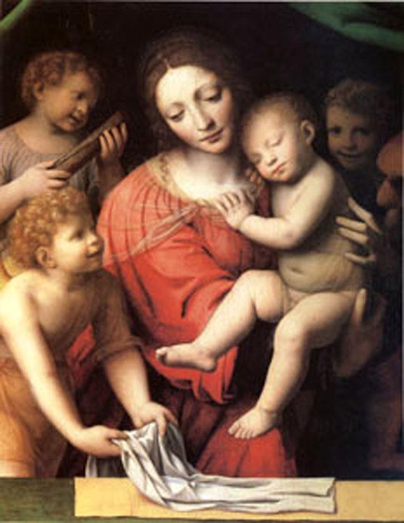 steve art gallery The Virgin Carrying the Sleeping Child with Three An Bernardino Luini