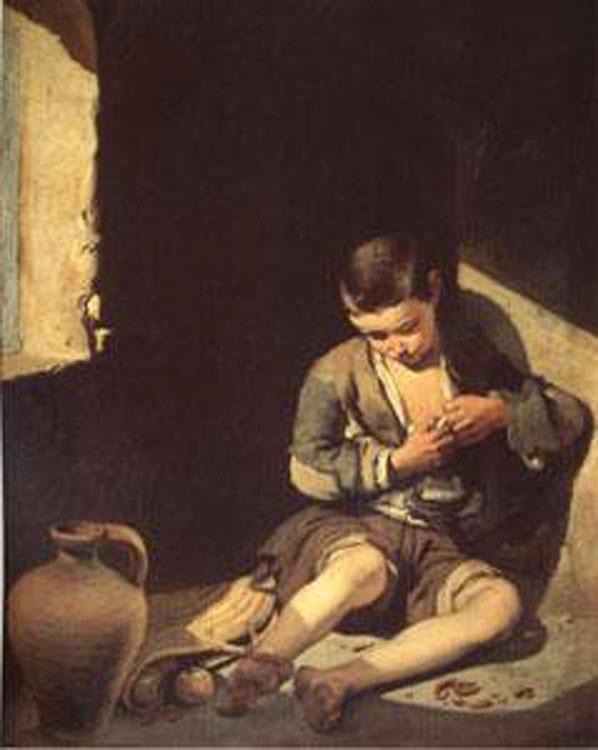 steve art gallery The Young Beggar Bartolome Esteban Murillo 60x50cm