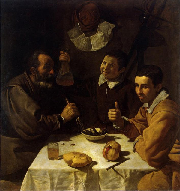 steve art gallery Three Men at Table Diego Velazquez 50x50cm