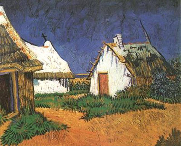 steve art gallery Three White Cottages in Saintes-Maries Vincent Van Gogh 33.5x41.5cm