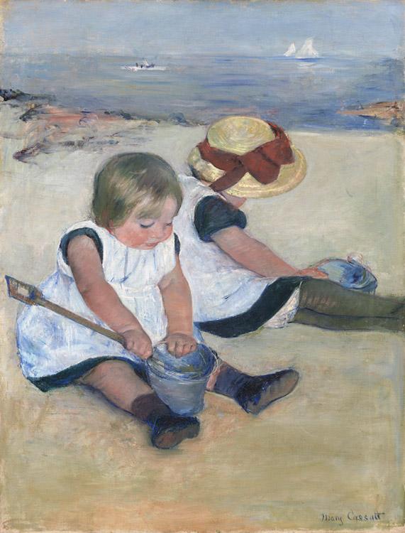 steve art gallery Two Children on the Beach Mary Cassatt 50x40cm