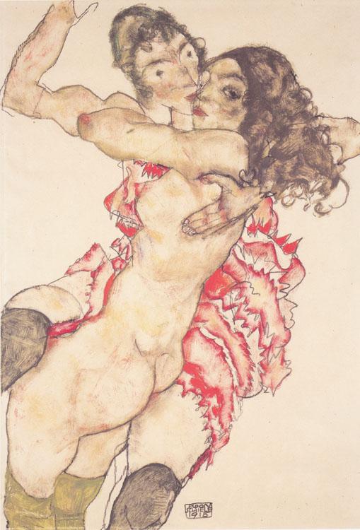 steve art gallery Two Girls Embracing Egon Schiele 48x32.7cm