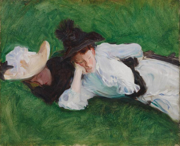 steve art gallery Two Girls on a Lawn John Singer Sargent 55.6x64.3cm