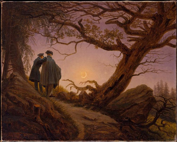 steve art gallery Two Men Contemplating the Caspar David Friedrich 35x44cm
