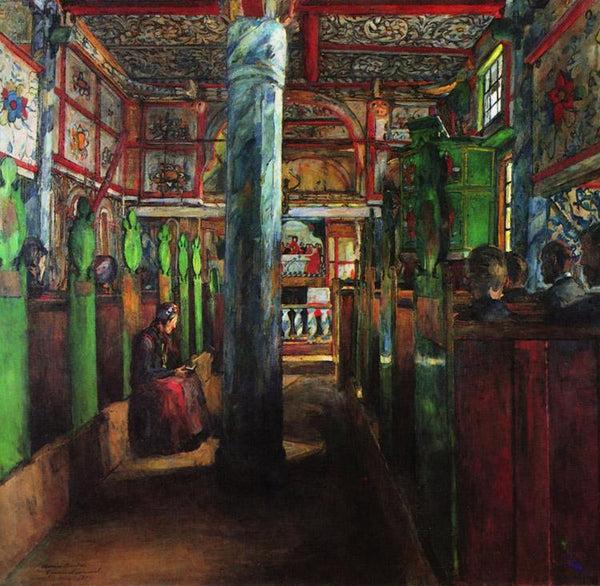 steve art gallery Uvdal Stave Church Harriet Backer 50x50cm