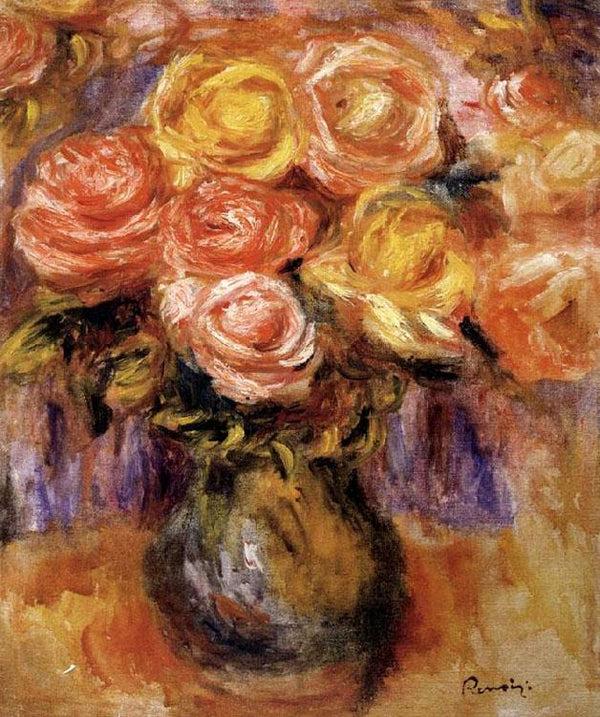 steve art gallery Vase of Roses Pierre Renoir 37x31.5cm