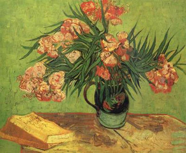 steve art gallery Vast with Oleanders and Books Vincent Van Gogh 60.3x73.6cm