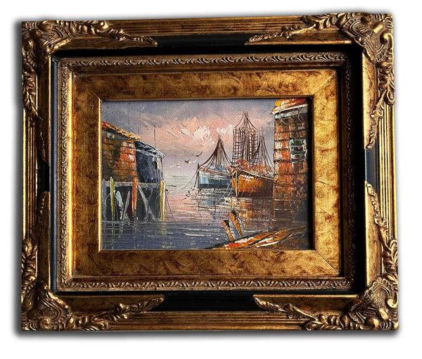 steve art gallery Venice and port hand-painted 25x30 cm eller 10x12 ins