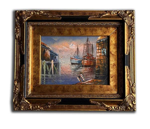 steve art gallery Venice and port hand-painted 25x30 cm eller 10x12 ins
