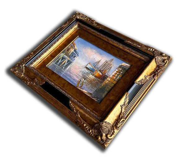 steve art gallery Venice and port hand-painted 25x30 cm eller 10x12 ins