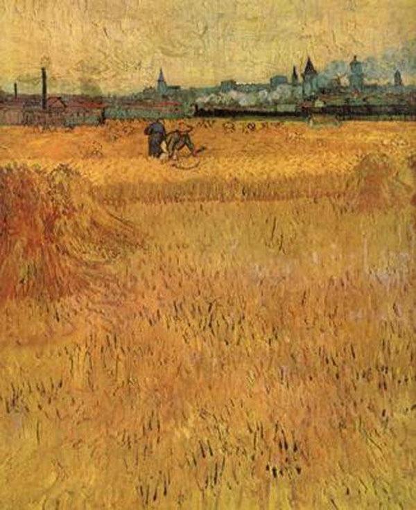 steve art gallery Vew from the Wheat Fields Vincent Van Gogh 73x54cm