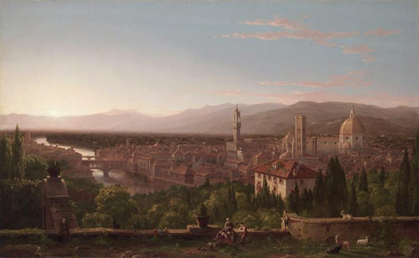 steve art gallery View of Florence from San Miniato Thomas Cole 60x40cm