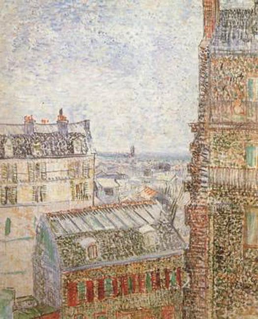 steve art gallery View of Paris from Vincent's Room in t he Rue Lepic Vincent Van Gogh