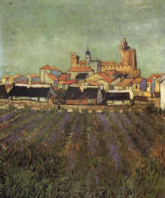steve art gallery View of Saintes-Maries Vincent Van Gogh 64x53cm