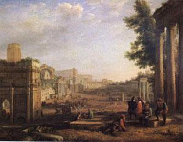 steve art gallery View of the Campo Vaccino Claude Lorrain 56x72cm