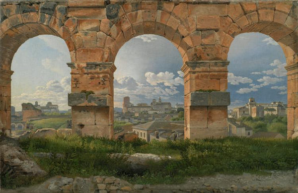 steve art gallery View through three Christoffer Wilhelm Eckersberg 32x49.5cm