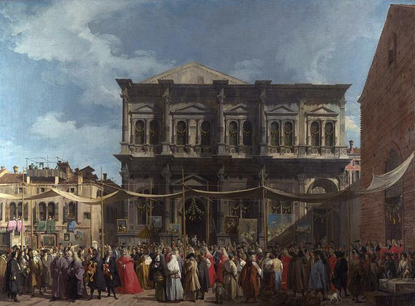 steve art gallery Visita del doge alla chiesa di S Rocco Canaletto 50x40cm