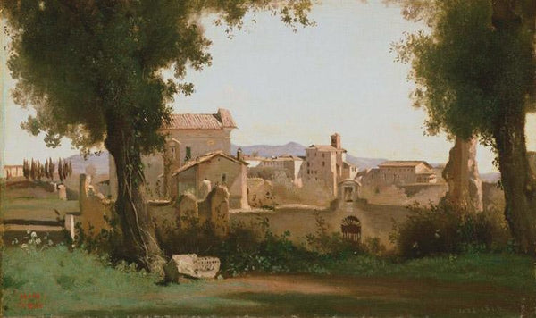 steve art gallery Vue des Jardins Farnese Jean Baptiste Camille Corot 60x40cm