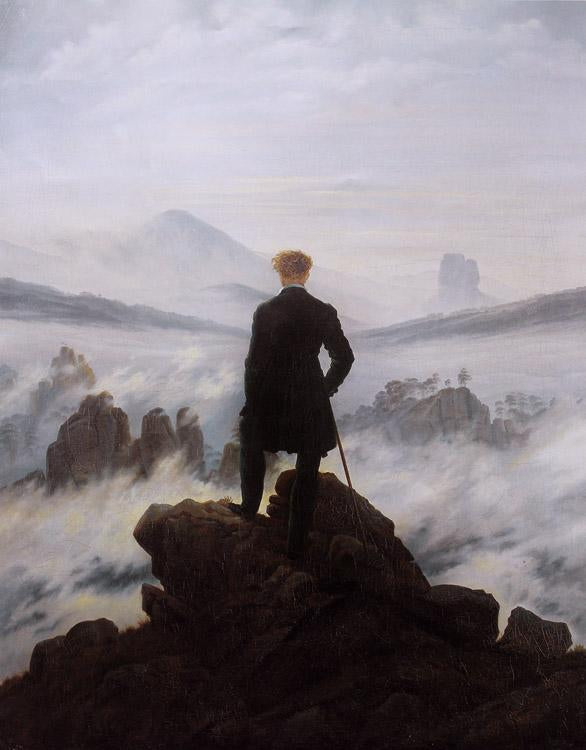 steve art gallery Wanderer watching a sea of fog Caspar David Friedrich 50x40cm
