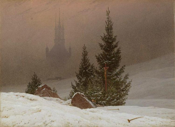 steve art gallery Winter Landscape with Church Caspar David Friedrich 33x44cm