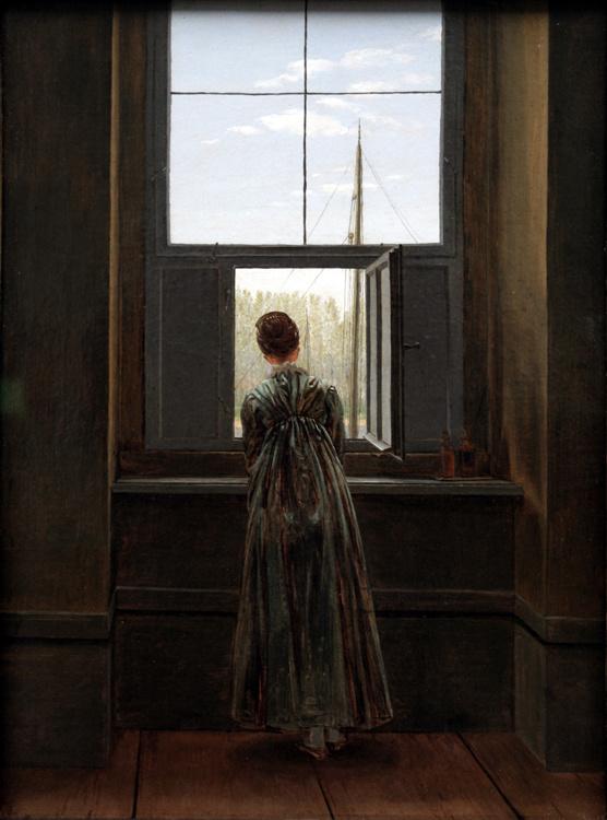 steve art gallery Woman at a Window Caspar David Friedrich 44x37cm
