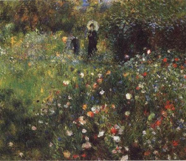 steve art gallery Woman with a Parasol in a Garden Pierre Renoir 54.6x64.7cm