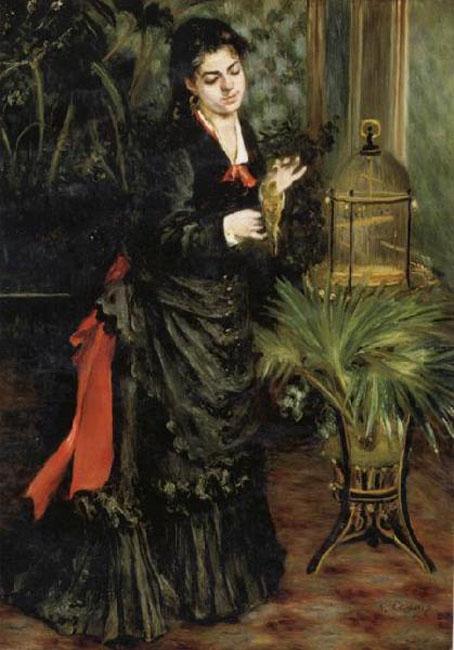 steve art gallery Woman with a Parrot(Henriette Darras) Pierre Renoir 60x40cm