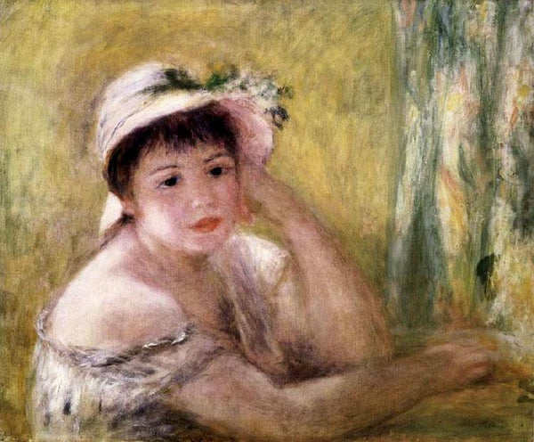 steve art gallery Woman with a Straw Hat Pierre Renoir 50.2x61cm