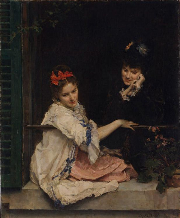steve art gallery Women at a Window Raimundo de Madrazo y Garreta 50x40cm