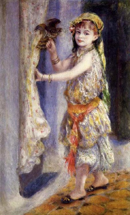 steve art gallery Young Girl with a Falcon Pierre Renoir 80x40cm