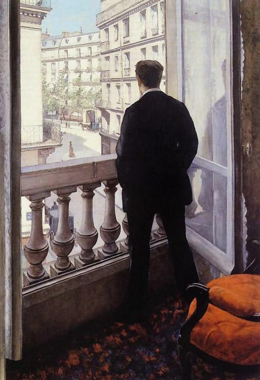 steve art gallery Young Man at His Window Gustave Caillebotte 60x40cm