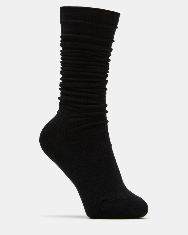 Steve Madden 2 Pack Slouchy Crew Socks Black White 2PACKSLOUCHYCREWSOCKS