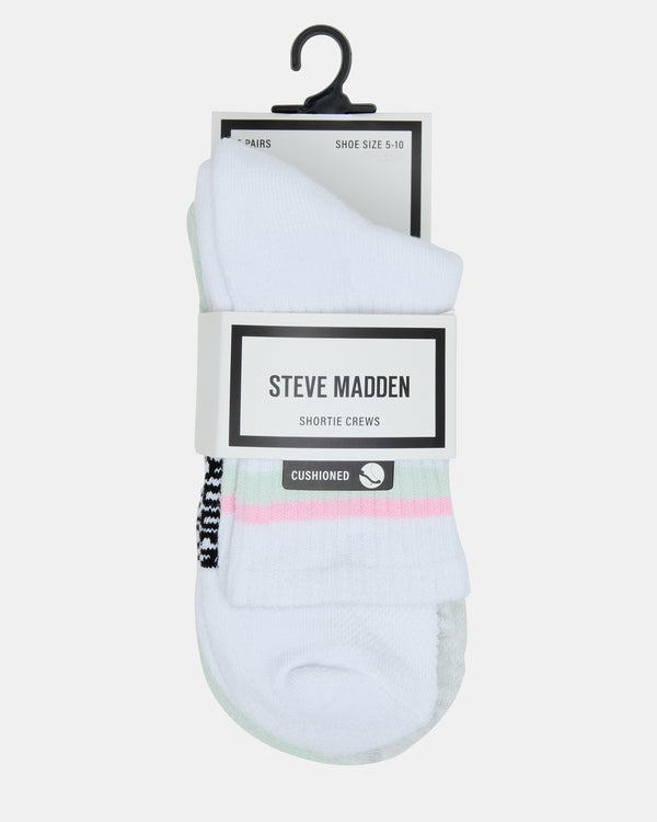 Steve Madden 5 Pack Striped Socks White Multi 5PACKSTRIPEDSOCKS