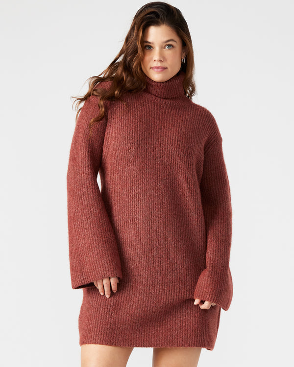 Steve Madden Abbie Sweater Dress Rust ABBIESWEATERDRESSRUST