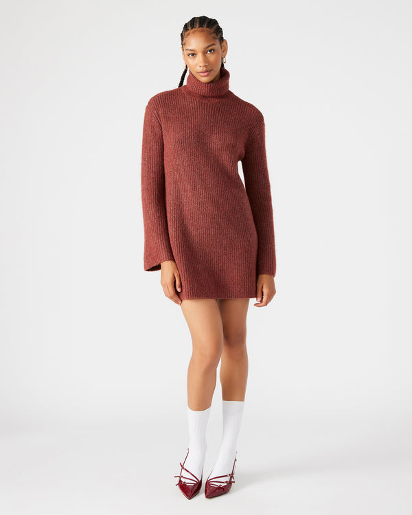 Steve Madden Abbie Sweater Dress Rust ABBIESWEATERDRESSRUST