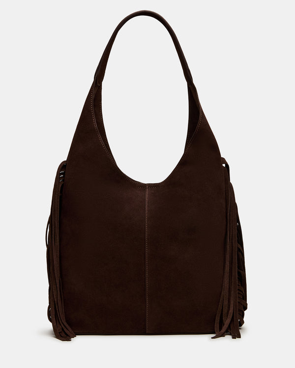 Steve Madden Autumn Fringe Bag Chocolate AUTUMNFRINGEBAG