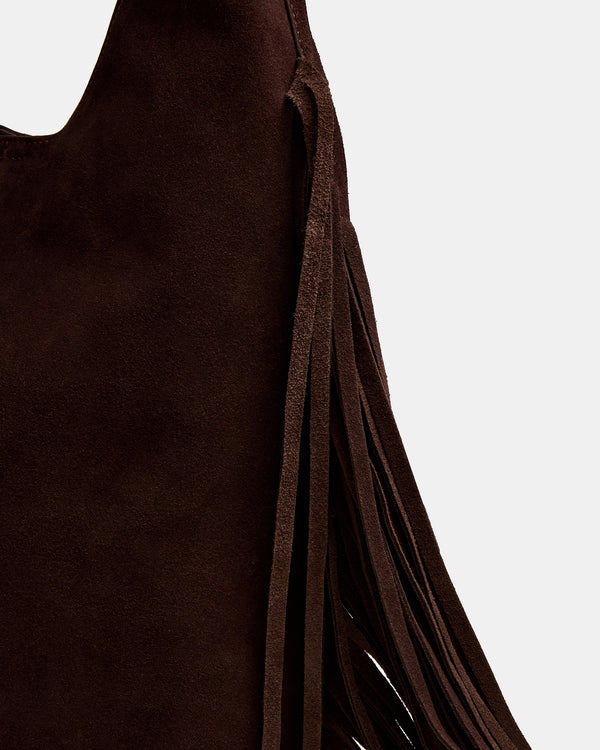 Steve Madden Autumn Fringe Bag Chocolate AUTUMNFRINGEBAG